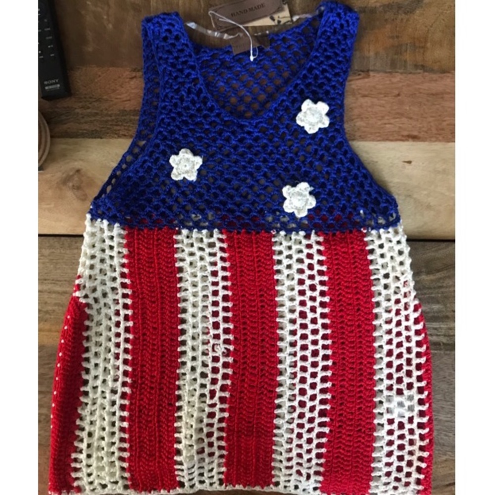 American flag Knitted tank
